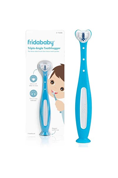 FridaBaby فرشاة أسنان فريدا بيبي سمايل ثلاثية الجوانب لتدريب الأطفال الصغار على مسك الأسنان، ألوان متنوعة (يدوية)