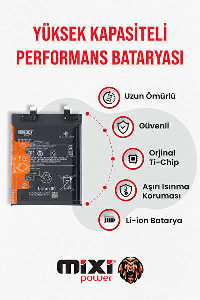 mixipower Xiaomi REDMİ NOTE 12 PRO PLUS Uyumlu Tam Kapasite Batarya TR Garantili