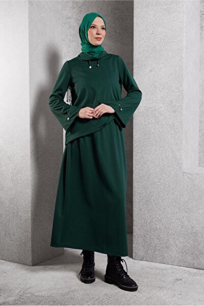 Alvina 45210 Model Asymmetrical Cut Tracksuit Tunic