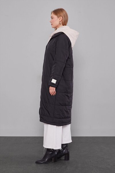 Levidor Black-Beige Double Color Inflatable Coat