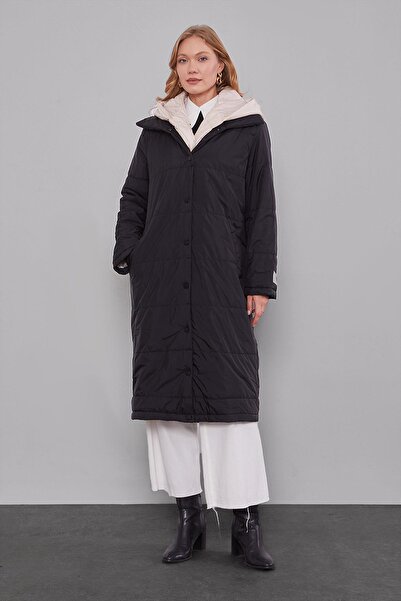 Levidor Black-Beige Double Color Inflatable Coat