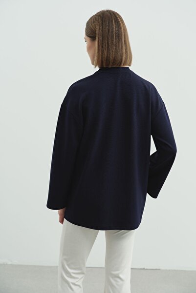 C&City Oversize Basic Φούτερ 980 Navy Blue