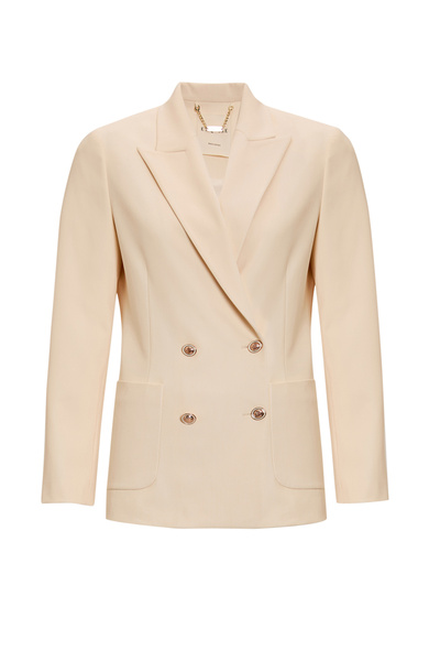 Exquise Double Button Woven Regular Blazer Jacket