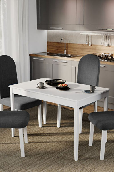 Mobila Laguna Scaun tapitat, Laguna, Grand Gri inchis, 46 x 52 x 106 cm, Picioare Lemn Fag Albe