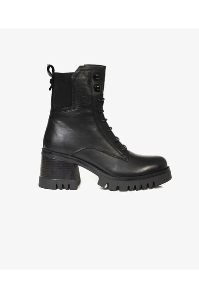 Greyder Kadın Siyah Hakiki Deri Military Bot 3K2DB32890