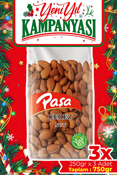 Paşa Kuruyemiş Kavrulmuş Badem 250 gr X 3 Adet (750 GR)