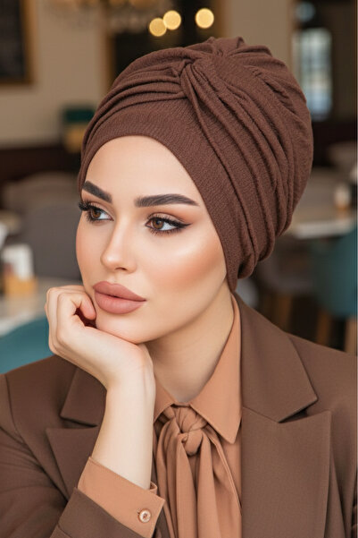 Aişe tesettür Boneta cu detaliu Caramel Twist