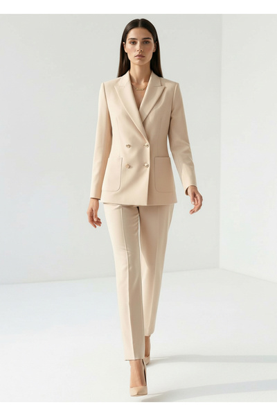 Exquise Double Button Woven Regular Blazer Jacket