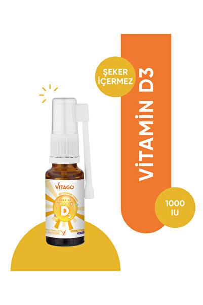 Vitago Daily Vitamin D3 1000 Iu 20 Ml Sprey Ve Damla Takviye Edici Gıda