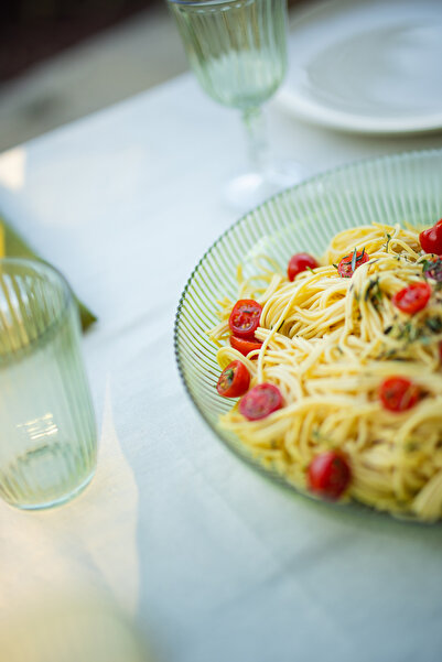 Rakle Splendid Glass Salad Bowl Set of 2 Green 25 cm - 30 cm