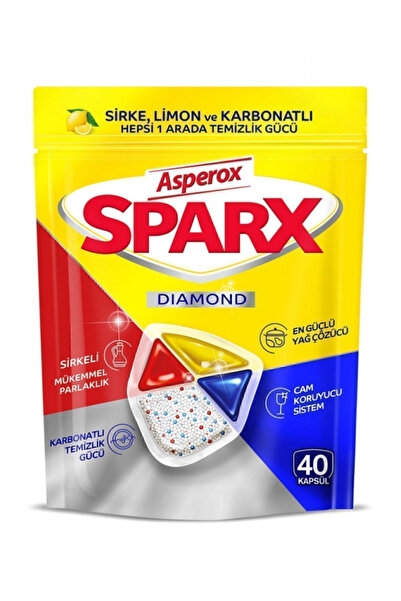ASPEROX Sparx Diamond Bulaşık Kapsülü 40'lı