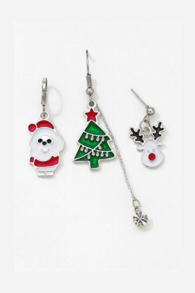 New Obsessions Yılbaşı Figür Uçlu Berlin Küpe Seti 3'lü Paket