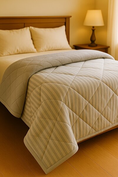 HİG HOME Single Double-Sided Welsoft & Satin Winter Quilt – Ultra Soft Fluffy Filling, Warm Comfort