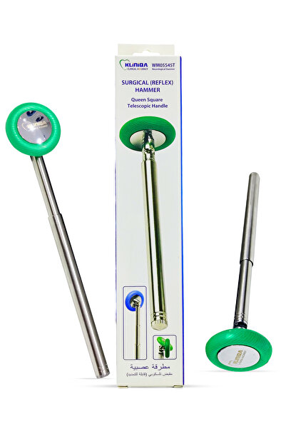 Genetic مطرقة جراحية (انعكاسية) من KLiniQA - مربعة الشكل بمقبض تلسكوبي