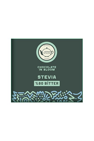 Ginger İstanbul Stevia %80 Bitter Tablet Çikolata (40 gr) - Chocolate in Bloom