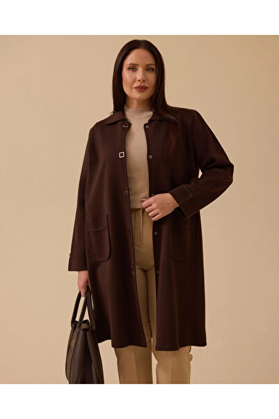 Gala-Xi Plus Size Basic Knit Cardigan with Pockets