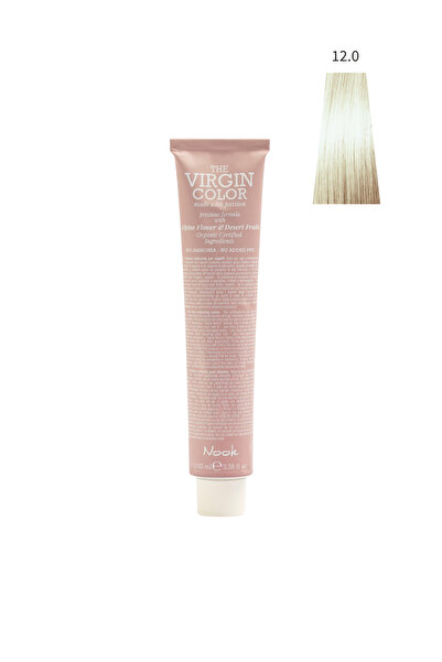 Nook Virgin Color Profesyonel Saç Boyası 100ml-Süper Açıcı Doğal Sarı/Saf Pla...