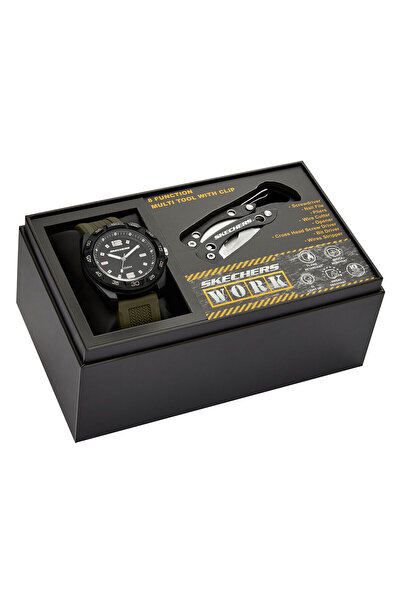 SKECHERS SR8502 Erkek Kol Saati ve Çok Amaçlı Alet Seti