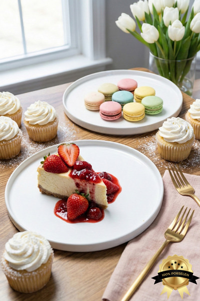 Heda Porselen Set of 2 Venus 24 cm Porcelain Serving Plates