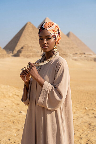 Aisha's Design Bone Hijab cu model, B-9YD