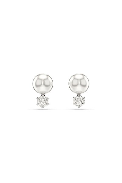 Swarovski 5694225 Küpe Matrıx:Pe Studs Whıte/Rhs