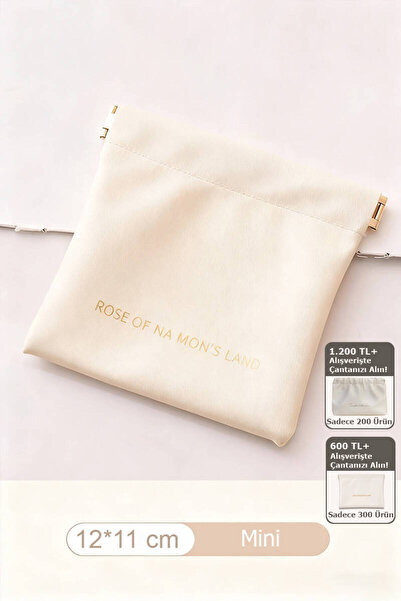 Shylyn Krem Mini Yaylı Ağızlı Saklama Çantası