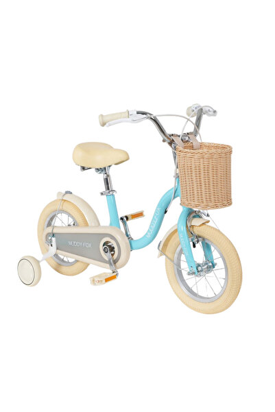 Aspire Books Kids’ bicycle for ages 2–5 with adjustable height, storage basket, and stabilizer wheels - Sky blue