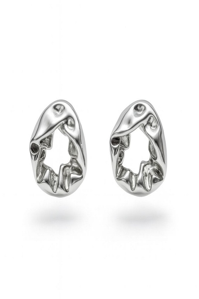 DEMOKAN Women's Earrings Irregular Hollow Round Earrings