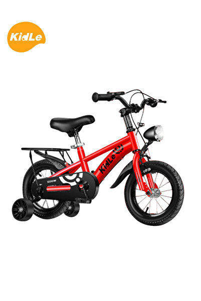 KidLe 14 Inch Kids Bike, with Flashing Wheels and Headlight, Bicycle for Kids...