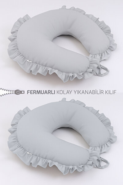 Jaju Baby Γκρι βολάν Μαξιλάρι Θηλασμού / Μαξιλάρι Στήριξης