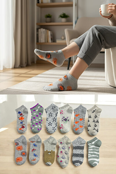 KAYSSOCK Дамски комплект от 8 чифта памучни чорапи с мотиви, дишащи, светли цветове