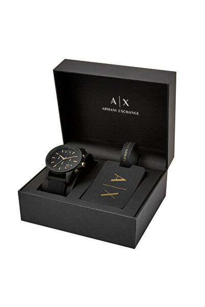 Armani Exchange AX7105 Men's Set Wristwatch and Luggage Tag