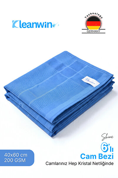 Kleanwin 6 قطع من قماش تنظيف الزجاج من الألياف الدقيقة 40×60 سم |   200 جرام ...