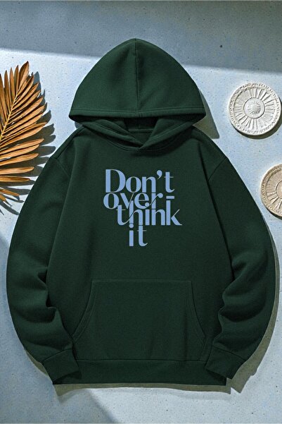 uyguntarz Hanorac unisex cu imprimeu DONT OVER THINK Design