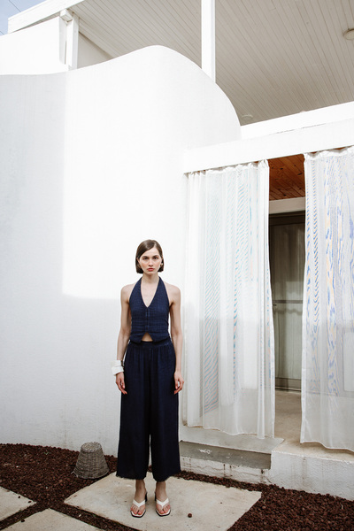 İKİKIZ Linen - Relaxed Cut Navy Pants