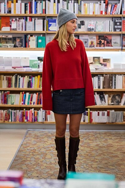 Bershka Oversize rib altı kazak