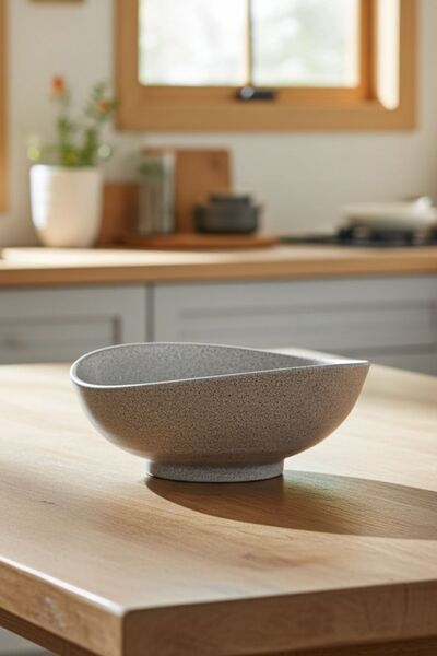 Külsan 36024.GG - Galaxy Gri Garnit Efektli Kase 24x20 cm, Thermoset Melamin