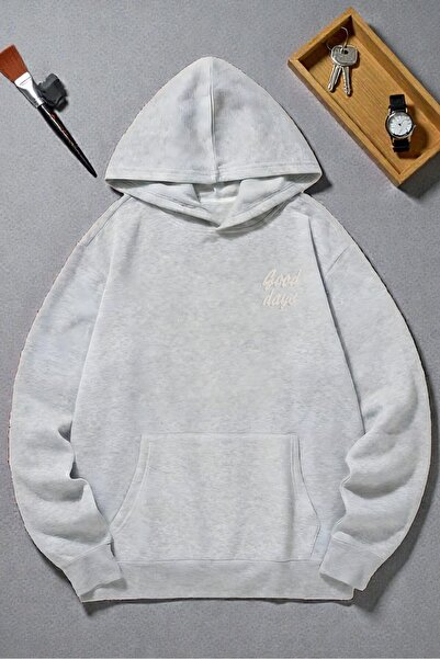 uyguntarz سويت شيرت كبير الحجم مطبوع عليه Good Days للجنسين