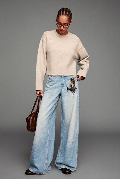 Bershka Oversize sweater with ribbed hem