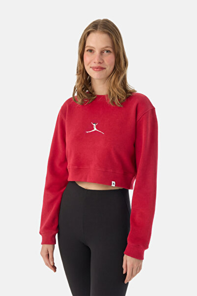 Socrates Supersoft Crop Sweatshirt - Claret Red