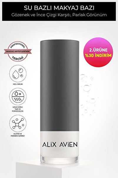 Alix Avien Gözenek Karşıtı Parlak Cilt Görünümlü Su Bazlı Makyaj Bazı - Pürüzsüz Etki - Luminios Face Primer
