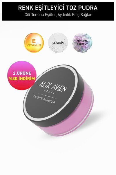 Alix Avien Renk Düzenleyici Uzun Süre Kalıcı Sabitleyici Mat Toz Pudra - Color Correcting Loose Powder Lavender