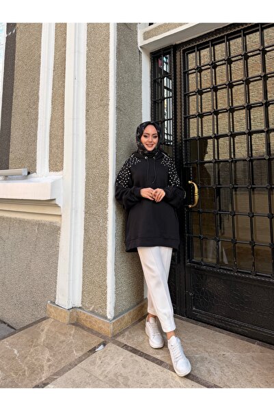 W WARGA Stone Detail Hooded Sweatshirt