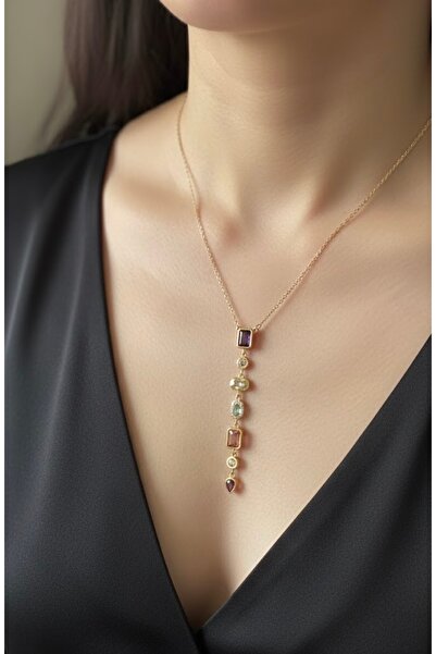 B.S. ACCESSORİESS 7 Element Çelik Y Kolye