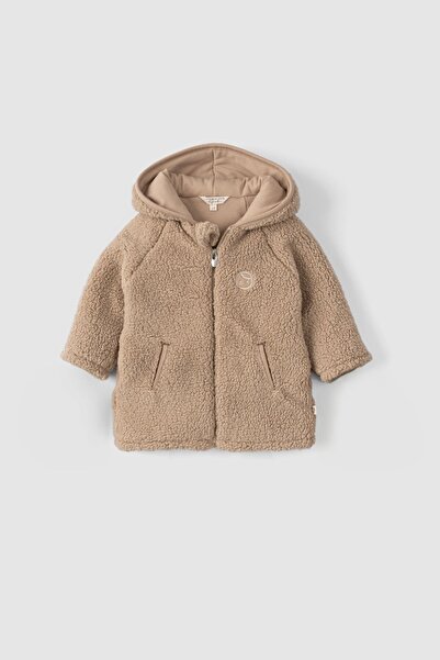 Little Gusto Wellsoft Hooded Baby Jacket Beige