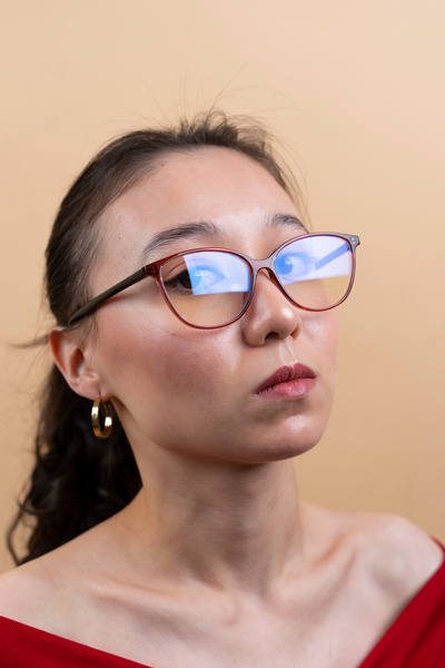 TARSS Elina Rose Cat Eye Women's Blue Light Glasses |   Flexible Lightweight |   Transparent Glass