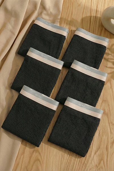 inkarix 6'lı Siyah Erkek Boxer Glad And Comfortable Terletmez Nefes Alabilen Pamuklu Boxer