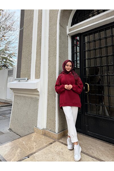 W WARGA Stone Detail Hooded Sweatshirt