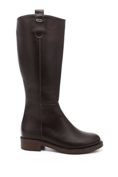 GÖNDERİ(R) Women's Brown Zippered Thermo Sole Boots