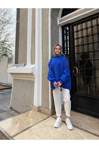 W WARGA Stone Detail Hooded Sweatshirt